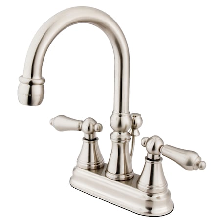 Kingston Brass 4" Centerset Bathroom Faucet, Brushed Nickel KS2618AL